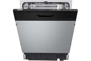 Svan Lavavajillas Integrable 60 cm Blanco SJI13600E. 1890W, 14 Cubiertos, 2 Bandejas, 6 Programas, Display LED táctil, Función Stop&Go, Eficiencia Energética Clase E