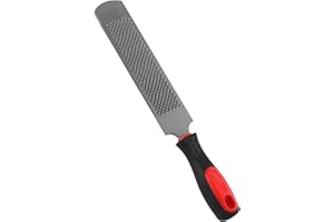 QWORK® Râpe à Sabot 20 cm, Acier au Carbone à Haute Dureté, Manche en Caoutchouc - Outil de Maréchal-Ferrant