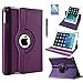 Price comparison product image Apple iPad Mini / iPad Mini 2 PU Leather Wallet Smart Flip Case Cover For Apple Ipad Mini /Mini 2/ Mini 3 (Purple)