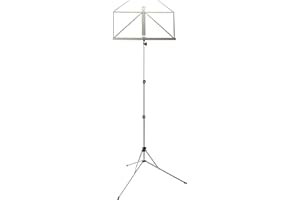 K&M 101 Pupitre à musique Noir - Pupitre à musique extensible 65 - 122 cm - Tablette à musique pliable, pied métallique pliable