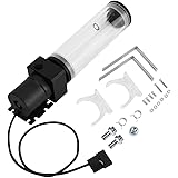 Bewinner Réservoir de Refroidissement par Eau avec Pompe, Réservoir 12V 800L / H Réservoir d'Eau Etanche et Pompe G1 / 4 Ordi