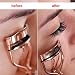 AMTOK Eyelash Curler Professional Pinch Free Lash Curler Stainless Steel with 4 Replacement Refill Pads Silicone, Rose Gold