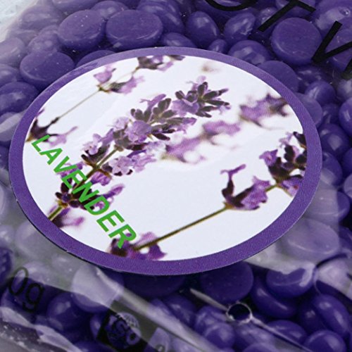 Haarentfernung Bohne, Huihong Feste Haarentfernung Wachs Keine Streifen Enthaarung Hot Film Hartwachs Pellet Wachsen FüR Frauen Sommer Bikini (Lavendel Lila) - 4
