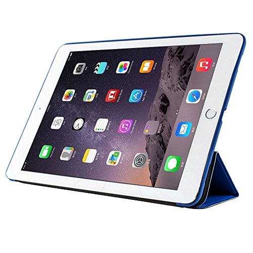 KHOMO iPad Pro 9.7 Zoll Hülle Case Dunkelblau Gehäuse mit doppelten Schutz ultra dünn und leicht, Smart Cover Schutzhülle fur das Neue Apple iPad Pro 9.7 – Italic Dark Blue - 2
