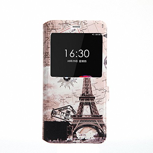 examen Bester Oneplus X PU Cuir + PC Dessin Animé Case Slim Armor Etui Housse avec Fenêtre (2)