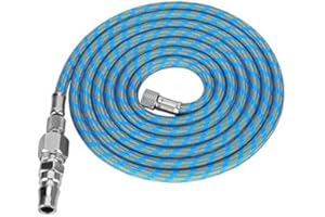 FDIT Airbrush-Schlauch 6 Fuß Nylon geflochtener Luftschlauch Standard 1/8"- 1/4" Größe mit Adapteranschluss an beiden Enden