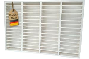 eCom Fabarius MC Shelf for 60 Cassettes, Media Shelf Made of Wood (Pine), Ready Assembled