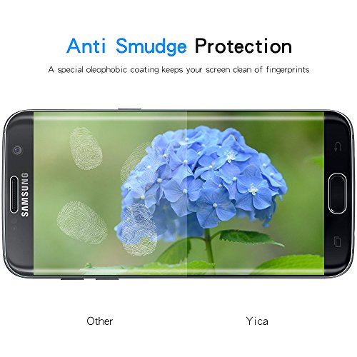 Samsung Galaxy S7 Edge Panzerglas Glasfolie Schutzfolie ,Yica [Anti-Kratzen] Hartglas Display Folie Full Coverage Screen Protector Schutzglas für Samsung Galaxy S7 Edge - 6