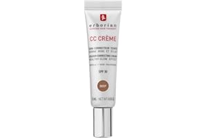 Erborian - CC Crème à la Centella Asiatica - Crème Visage Illuminateur Haute Définition et Maquillage - Protection Solaire SPF 30 - Cosmétique Coréenne - Deep 15ml