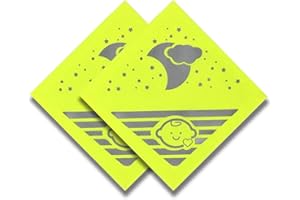 AEIOPRS Riflettore per carrozzina universale con velcro ideale per carrozzine biciclette rimorchi ecc