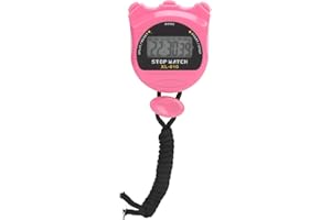 Voluxe Minuterie électronique de chronomètre de Sport, chronomètre Rose imperméable Minuterie de Sport pour des compétitions pour des Sports pour la Forme Physique