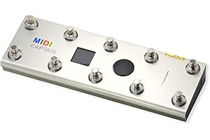PAINTAUDIO MIDI - Controlador de pie de capitán multiefecto, sintetizador USB-MIDI, software musical sesgo con función de motor de tiempo, compatible con todos los interruptores de 10 pies de