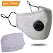 Produktbild Staubschutzmaske Atemschutzmaske Aktivkohle Mundschutzmaske Military Grade N99 Maske waschbar Baumwolle Mund Masken Austauschbare Filter (1 Maske + 5Filters) (Grau)