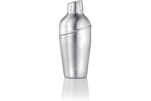 Leopold Vienna 3-Piece Cocktail Shaker, 500ml IN233012, Acciaio Inossidabile, Silver, 8.69 x 8.69 x 19.60 cm