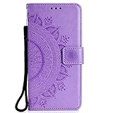 Lomogo Huawei P30 Lite/nova 4e Case, Leather Wallet Case with Kickstand Card Holder Shockproof Flip Case Cover for Huawei P30Lite / nova4e - LOHHA080191 Purple