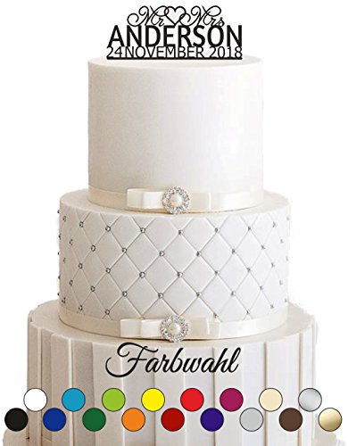 Cake Topper, Tortenstecker, Tortefigur Acryl, Tortenständer - Farbwahl - Etagere Hochzeit Hochzeitstorte Kuchenaufstecker