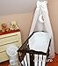 CANOPY drape with Free Standing HOLDER- to fit baby swinging crib/wicker basket/craddle (WHITE MOON)