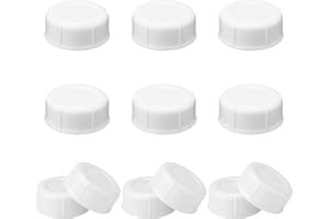 TINOALY 12stk Schmale Babyflaschenverschlüsse für Dr. Brown, BPA-Frei Reiseflaschenverschlüsse Aufbewahrungsdeckel für Babyflaschen mit Dichtung Ersatzteile für Ameda (Weiß)