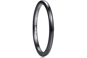 VAKKI 2mm Anello di Tungsteno per Uomo/Donna Sottile Blu/Argento/Nero Fede Nuziale Anello di Fidanzamento Impilabile Taglia 12.5-27.5