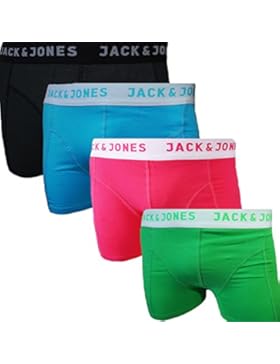 Jack & Jones Herren Boxershorts 4er Pack Trunks Shorts Baumwoll Mix Unterhose Core S M L XL XXL