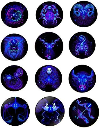 12 Constellation Fridge Magnets - Office Magnets Set ,Dry Erase Board Magnets, Refrigerator Magnets For Whiteboard, Map, Home Decoration, Arts &amp; Crafts, Office Organizing (Constellation)