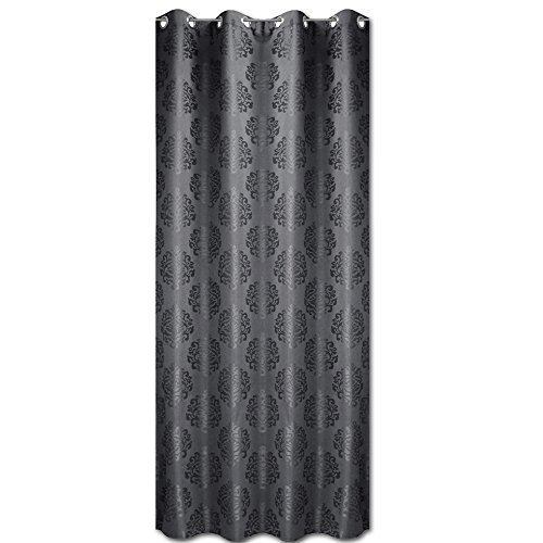 JEMIDI Ösenschal Ösengardine „Gloria“ Ösenschal Ösen Vorhang Store Gardine 140cm x 245cm Weiß - 3