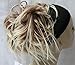 New Tousled Synthetic Hairpiece Scrunchies Straight Elastic updo Scrunchy BUN Brown Blonde Instant Ponytail wig Hairdo (Blonde and Brown 6 #3033T88)