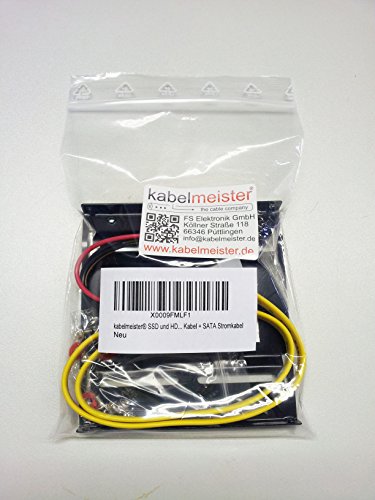 kabelmeister® SSD Einbau SparSet – Einbaurahmen + SATA Kabel + SATA Stromkabel - 2
