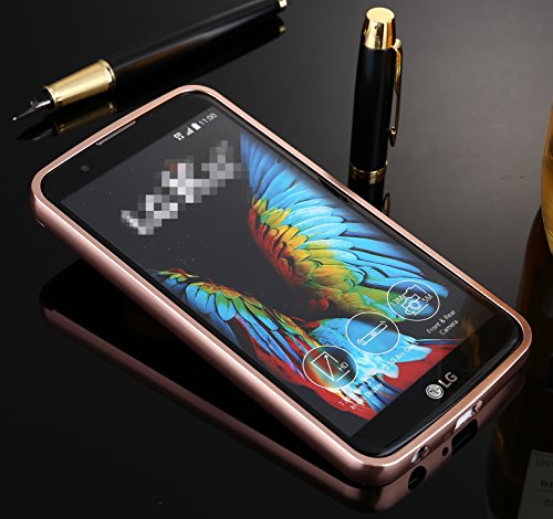 Funda Espejo para LG K10 2016 Aluminio Metal Carcasa Color Rosado Funda Espejo para LG K10 2016 Aluminio Metal Carcasa Color Rosado