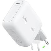 Belkin BoostCharge USB-C Fiş Tipi Şarj Cihazı 100 W, GaN Kompakt ve Katlanabilir Fişli Şarj Cihazı, iPhone 17, Samsung Galaxy