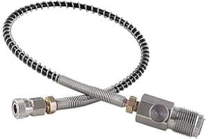 AILOVA Full Spring Submersible Pump Tube, High Pressure Diving Scuba Connect Fill Station Filling Charging Adaptor for PCP Diving Scuba - Fits Standard DIN Dive Tank Valve Threads