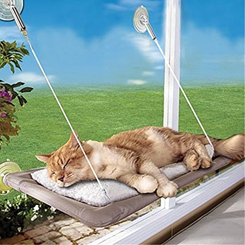 Yookay Cat Window Perch letto sella, finestra montata gatto appeso amaca con 4 ventose ultra resistente fino a 15,9 kilogram