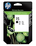 1 cartucho por paquete HP C6615DE 15 Cartucho de Tinta Original, 1 unidad, negro