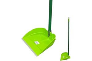 MAXLAND Long Handled Dustpan and Handle Only, Replacement Dustpan and Handle Tall Dustpan with Handle For Indoor or Outdoor use