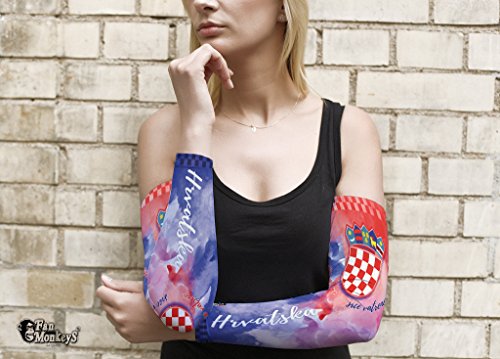 Kroatien 2 tlg. Frauen Armling Armstulpen Fan Ärmel Fanartikel Fussball