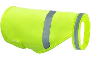 EGFheal Gilet fluorescent haute visibilité pour chien, gilet réfléchissant pour chien offrant une visibilité cruciale pour vous aider à protéger votre animal de compagnie des voitures et des accidents