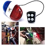 Itian® Bike LED Light Cycling Bike Electric Horn 4 Sounds 6 LED Cycling Police Siren Electric Lights Bike Equipment Accessories