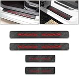 *Funktion: verhindern kratzen das willkommen pedal, blockieren den kratzer, optimieren das aussehen des autos, rostschutz,korrosionsschutz, langlebig./Material: Kohlefasermaterial, weich und volle Passform, keine Lackschäden./Design: erweiterte Abdeckung, umfassendes Design der Einstiegsleisten, reflektierende Heißprägung, luxuriöse Atmosphäre