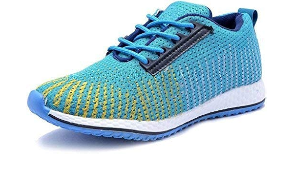blue mesh sports shoes