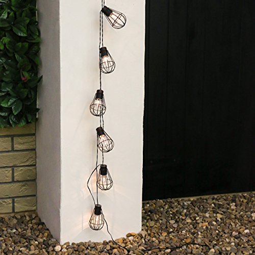 Design Metall Lichterkette, kupferfarben, solarbetrieben mit warmweißen LEDs, 2,8m, von Festive Lights - 4