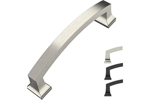 9BUILD 2 Pack 102mm Brushed Satin Nickel Cabinet Pulls Cabinet Handles Kitchen Cupboard Handles Kitchen Door Handles Drawer Handles Zinc Alloy Wardrobe Handles Cupboard Door Handles