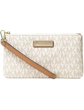 Michael Kors Damen Jet Set Md Wristlet Handgelenkstasche, Beige (Vanilla), 2x13x21 centimeters