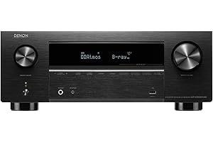 Denon AVR-X2800H Dab Amplificateur AV Home Cinéma 7.2 Canaux, 150W, HDMI 8K, HEOS Multiroom, Dolby Atmos, DTS:X, Radio Dab+, Wi-FI, Bluetooth - Noir