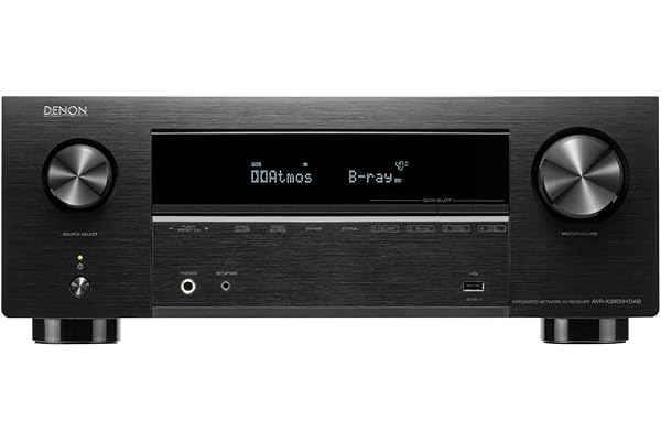 Denon AVR-X2800H Dab Amplificateur AV Home Cinéma 7.2 Canaux, 150W, HDMI 8K, HEOS Multiroom, Dolby Atmos, DTS:X, Radio Dab+, Wi-FI, Bluetooth - Noir