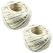 Produktbild 100 Mt/Rolle 2mm Kordel Natürliche Jute Seil Hanf Schnur Starke Schnur Starke Seil String für DIY Handwerk Hausgarten Deco (Weiß-2 Stück)