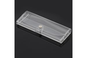 qiuxiaoaa Elegante Occhiali Trasparenti Occhiali da Sole Scatola Morbida Custodia Protettiva Portatile Clip Clip Scatola di plastica Trasparente