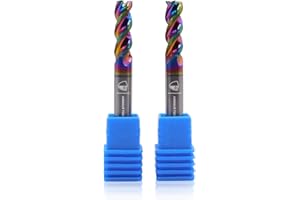 ARMOUR TOOLING - Tungsten Carbide Endmill - 3 Flute Sharp Corner Milling Cutter DLC coated - CNC Tool - For Aluminium Roughing & Finishing (4mm (Twin Pack))