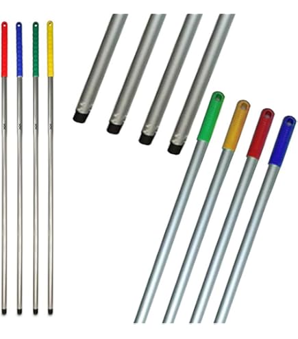 Sparta 48-Inch Aluminum Broom Handle - Commercial Replacement Handle With Color-Coded Tip