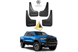 YLOXFW Voiture Garde-Boue Avant et Arrière Fender Splash Guard pour D-odge Ram TRX 2022-2023 Bavettes Anti-Éclaboussures Couvre kit 4PC Auto Accessoires,Envoyer 1 Car Wash Towel