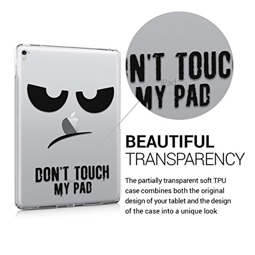 kwmobile Hülle für Apple iPad Pro 9,7″ – Case Handy Schutzhülle TPU Silikon für Tablet – Backcover Cover klar Schwarz Transparent - 3